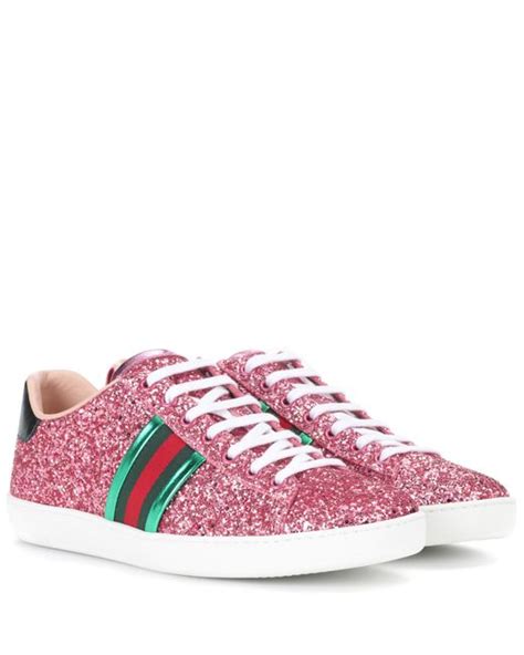 gucci glitter sneakers pink|gucci ace sneakers on sale.